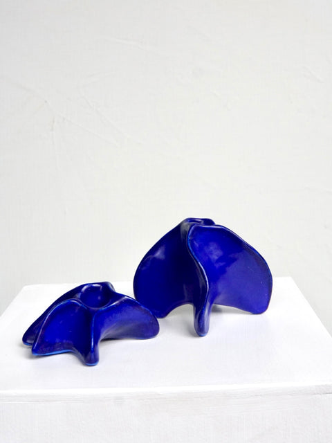 Blue Candle Holder small (set) - Natalia Coleman Wyspianska