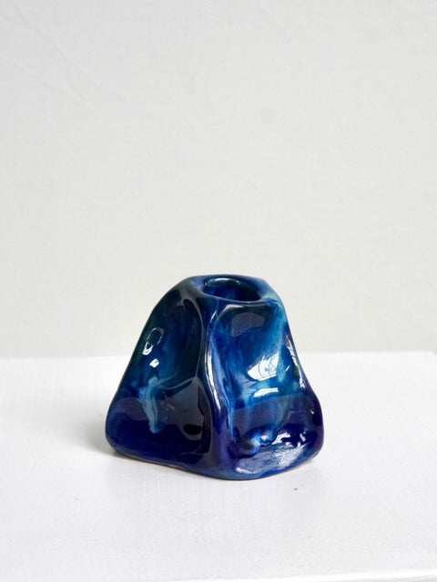 Ocean Blue Candle Holder small - Natalia Coleman Wyspianska
